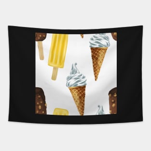 Ice cream on white Tapestry