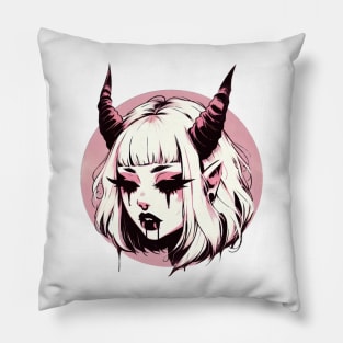 Anime demon girl Pillow