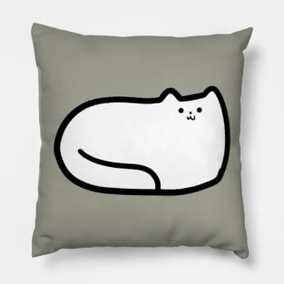 Simple White Cat Pillow