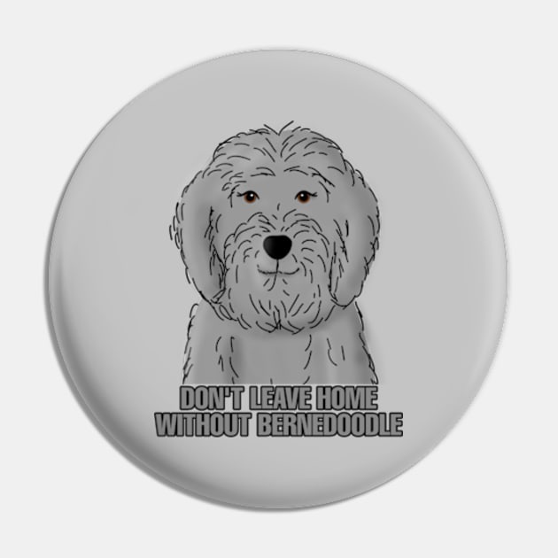 Funny Bernedoodle Pin by Sizukikunaiki