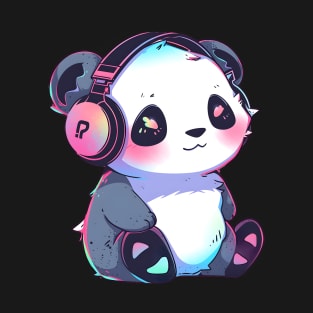 Panda Headphones T-Shirt