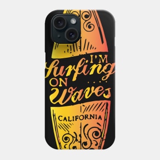 Surfing waves Phone Case