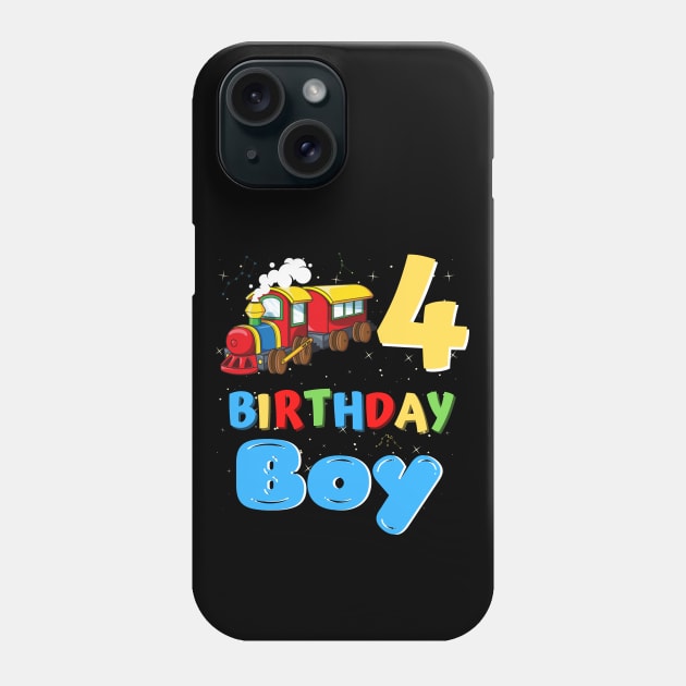 4 Year Old Boy Trains Lover Birthday Gift Phone Case by JustBeSatisfied