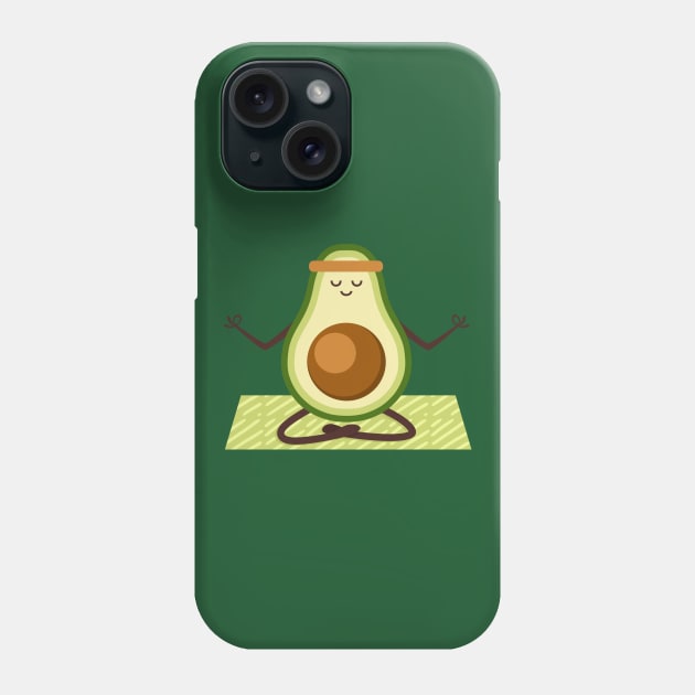 Avocado Yoga Phone Case by themadesigns