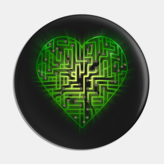 TechHeart (green) Pin by Godot