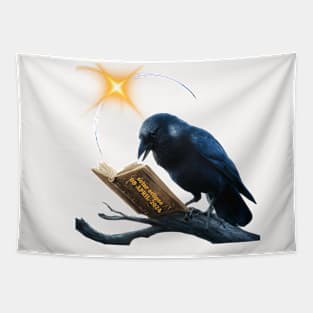 THE CROW READING SOLAR ECLIPSE Tapestry