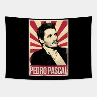 Retro Vintage Pedro Pascal 80s Tapestry