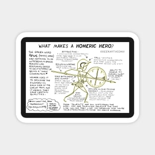 Greek Myth Comix - What Makes a Homeric Hero? Magnet