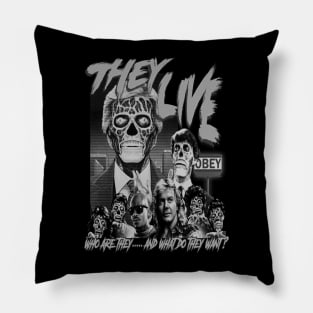 They Live, Classic Sci-Fi (Black & White) Pillow