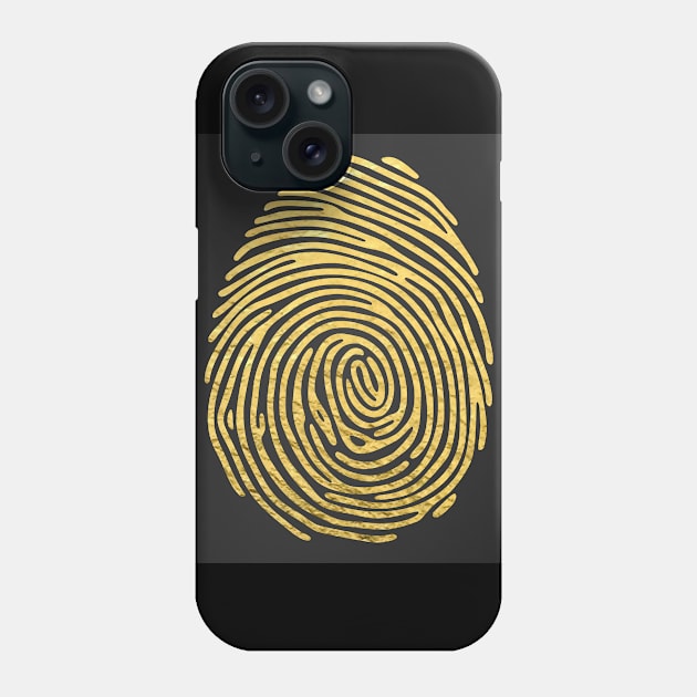 GOLDEN FINGER PRINT Phone Case by GOTOCREATE