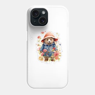 Paddington Bear with Flowers Phone Case