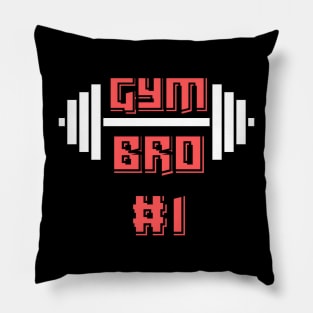 Gym Bro #1 White Pillow