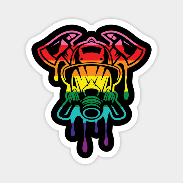 PRIDE firefighter Magnet by IPRINT