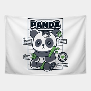 Anatomy Of A Panda Funny Cute Panda Design Tapestry