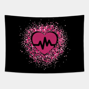 Love Heart Graphic Valentines Day For Women Girls Kids Tapestry