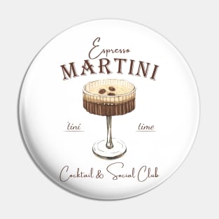 Espresso Martini Funny Pin