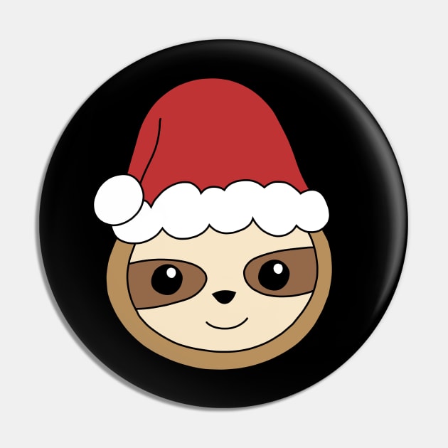 Cute Santa Sloth Pin by pako-valor