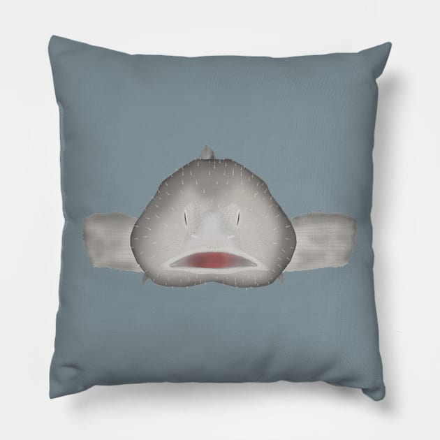 Blobfish - Fish Head Pillow by FishFolkArt