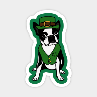 Leprechaun Boston Terrier St Patrick’s Day Dog Magnet