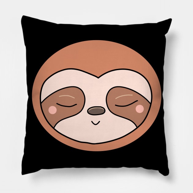 Cute Sloth Pillow by Imutobi