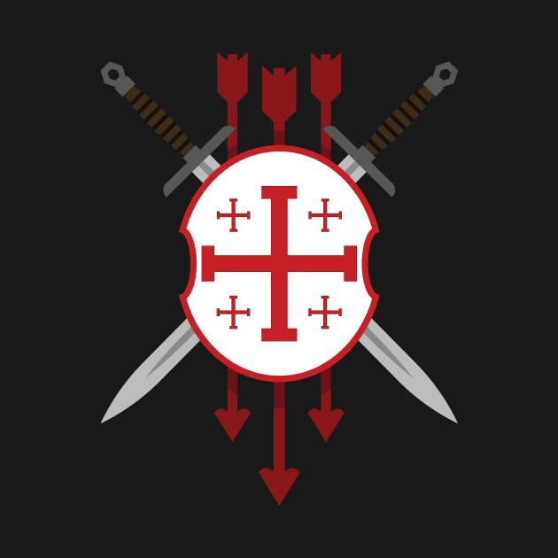 Georgian flag with swords. by JJadx