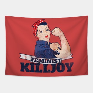 Vintage Rosie riveter feminist killjoy Tapestry