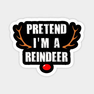 Pretend I'm A Reindeer Funny Lazy Christmas Magnet