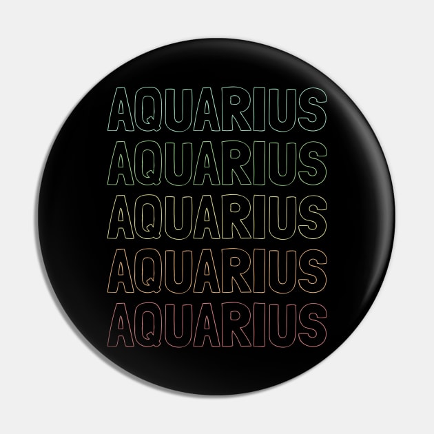 Aquarius Zodiac Pattern Pin by Insert Name Here