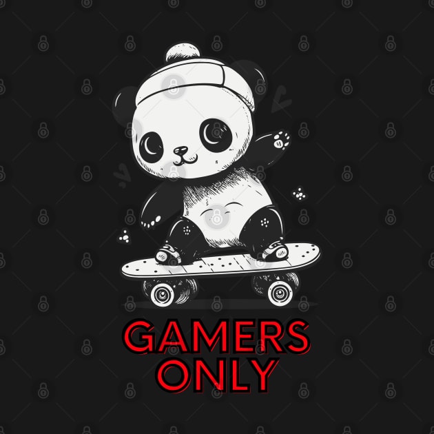 Gamers Only Panda by MaystarUniverse