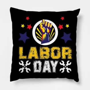 Retro Happy Labor Day Union Strong Graphics Men Women Pillow