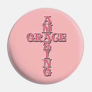 Amazing Grace Cross Pin