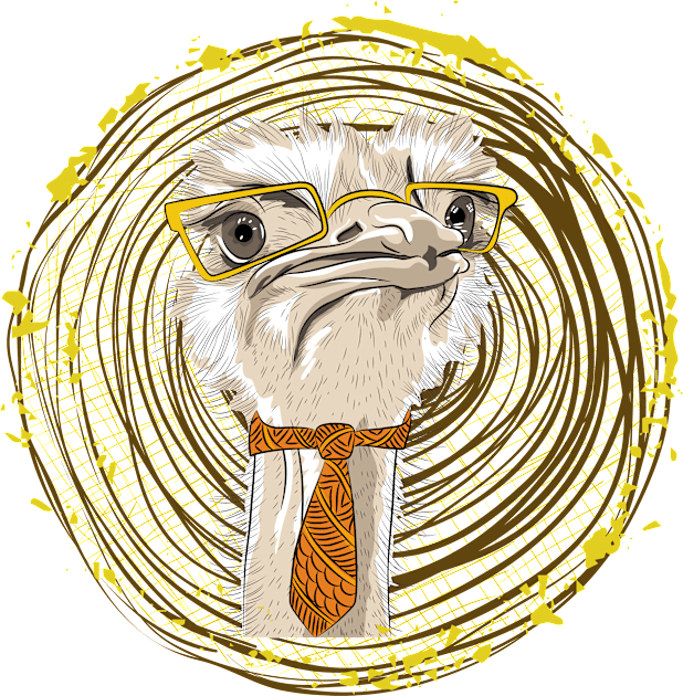 Funny Hipster Ostrich Kids T-Shirt by NewWorldIsHere