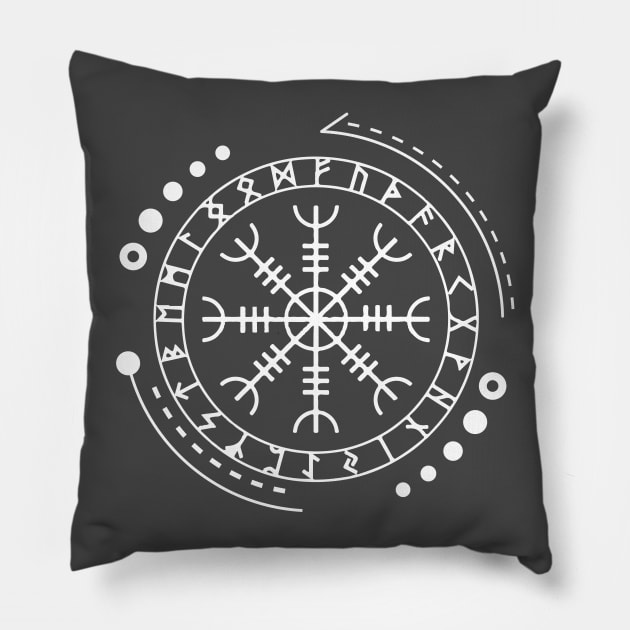 Helm of Awe - Aegishjalmur | Norse Pagan Symbol Pillow by CelestialStudio