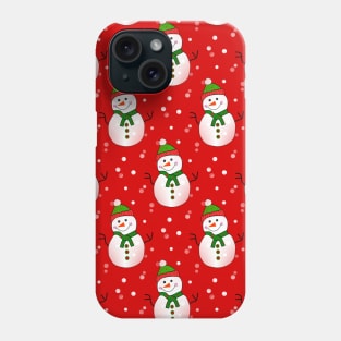 CHRISTMAS Snowman Pattern Red Phone Case