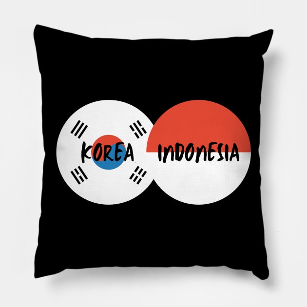 Korean Indonesian - Korea, Indonesia Pillow by The Korean Rage