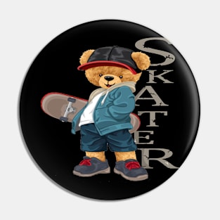 SKATER BEAR Pin