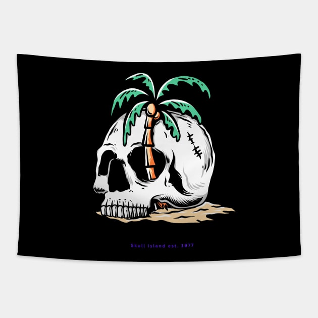 Skull Island Tapestry by AlmostMaybeNever