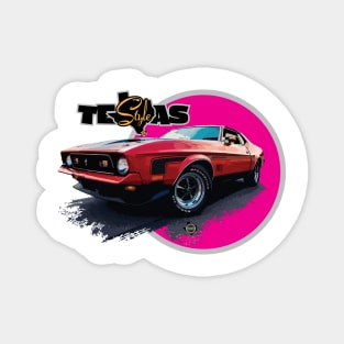 Texas Style Mustang Mach 1 Magenta Magnet