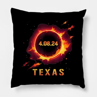 Solar Eclipse 4.08.24 Texas Totality Event 2024 Pillow