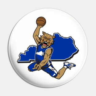 Kentucky Dunking Basketball Cat Pin