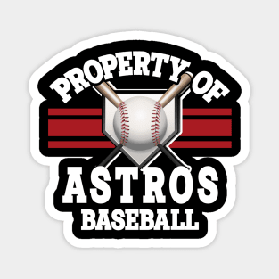 Proud Name Astros Graphic Property Vintage Baseball Magnet