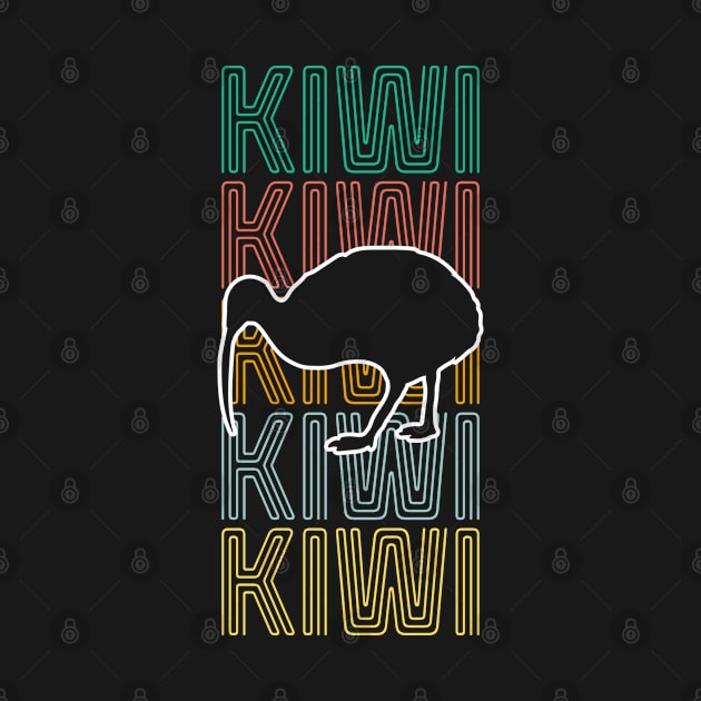 Retro Kiwi Bird Lover by White Martian