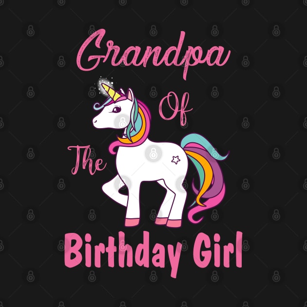 Grandpa of the birthday girl, Unicorn Birthday by creativeKh