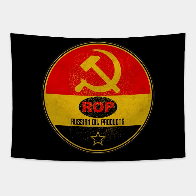 Russian Gasoline Motor Oil Tapestry by CTShirts