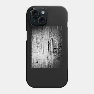 Overhead Closeup of Car Tire Mark in Parking Lot Phone Case