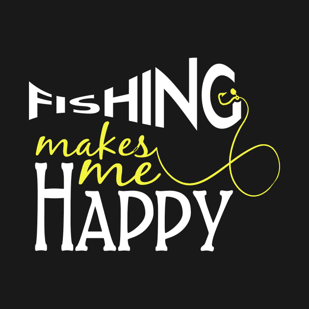 Fishing makes me happy by artsytee