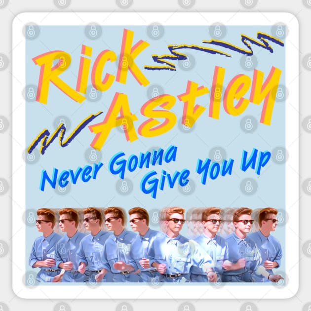 Rick Astley - Never Gonna Give You Up QR CODE Sticker for Sale by