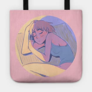 I sleep on the beach Tote