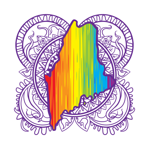 Maine Mandala Pride by Manfish Inc.