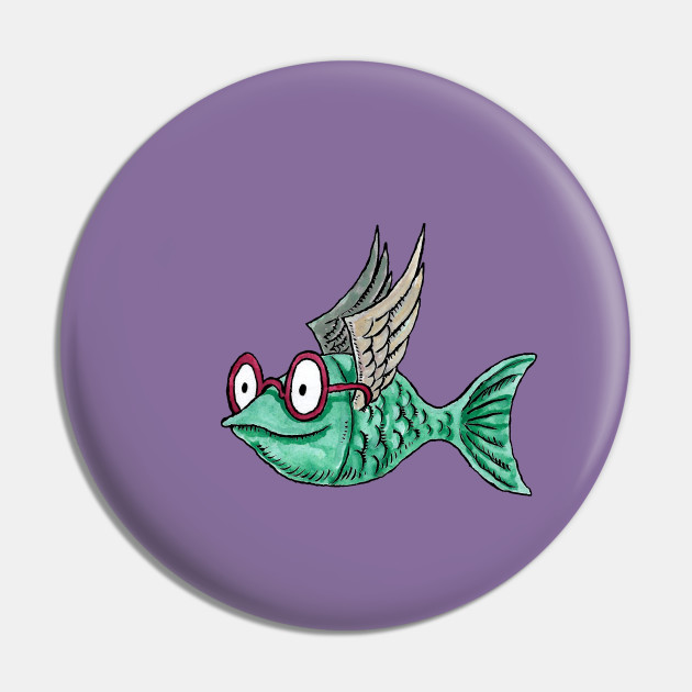 Happy Water, the Flying Fish - Cute - Pin | TeePublic Happy Water, the Flying Fish - Cute - Pin | TeePublic